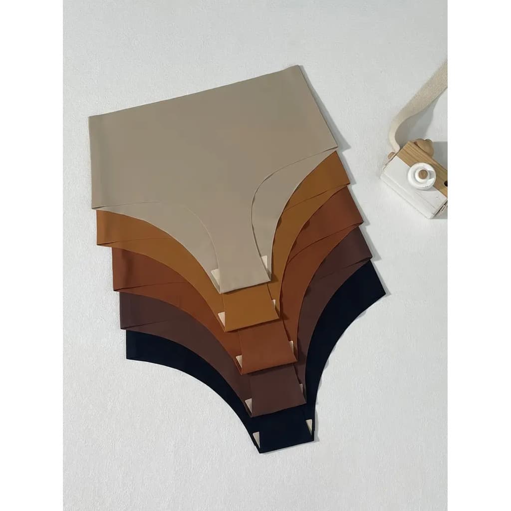 Kit de Calcinhas Cós Alto Sem Costura Corte a Laser Conforto Não Marca