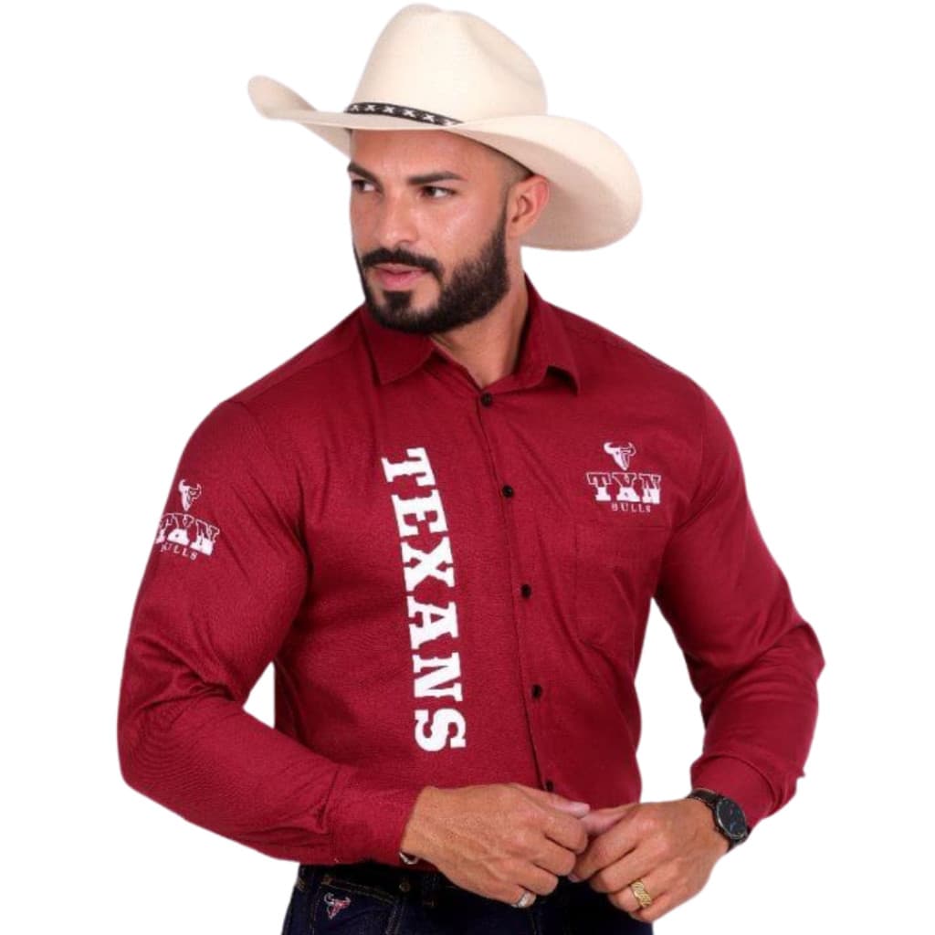 Camiseta Camisa Manga Longa Country Tecido Tricoline Misto Silk Policromia Estampas VARIADAS