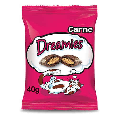 Petisco Dreamies Sachê Gatos Adultos Carne Tentadora 40g
