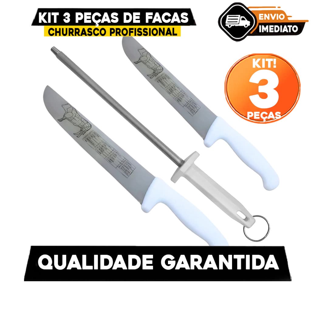 Chaira Amolador de Faca para Churrasco Profissional Faca Grande Churrascaria