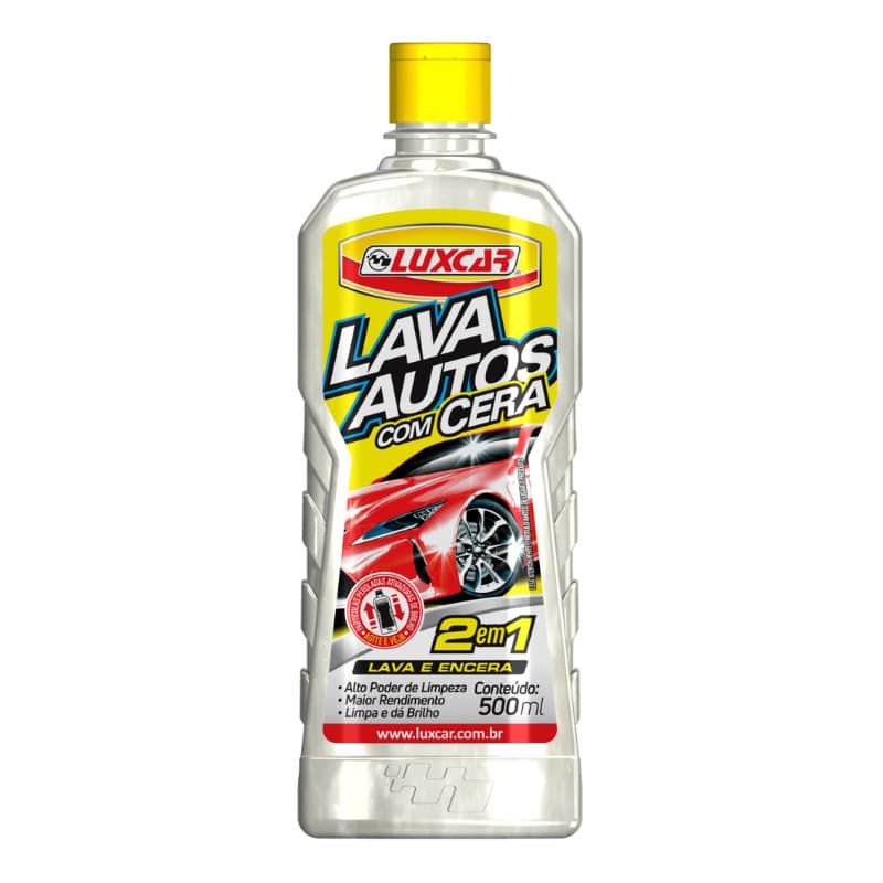 Shampoo Lava Autos Com Cera 2 Em 1 Luxcar - Lava E Encera - 500ml