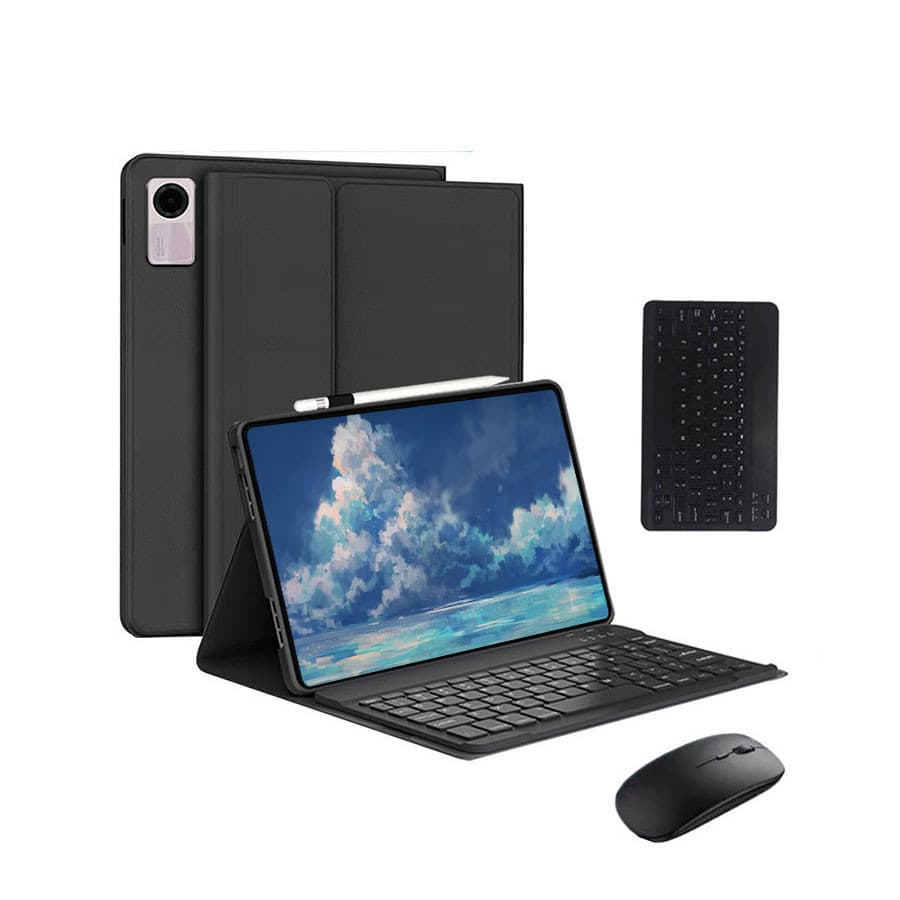 Capa Para Redmi Pad Se 11" / Redmi Pad2 Com Teclado Bluetooth Abnt2+Mouse Sem Fio （E Tecla"Ç"）