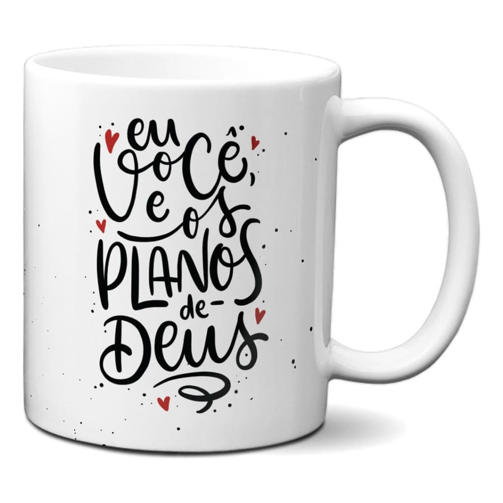 Caneca Casal Cristão Eu Você E Planos De Deus Presente Fofo