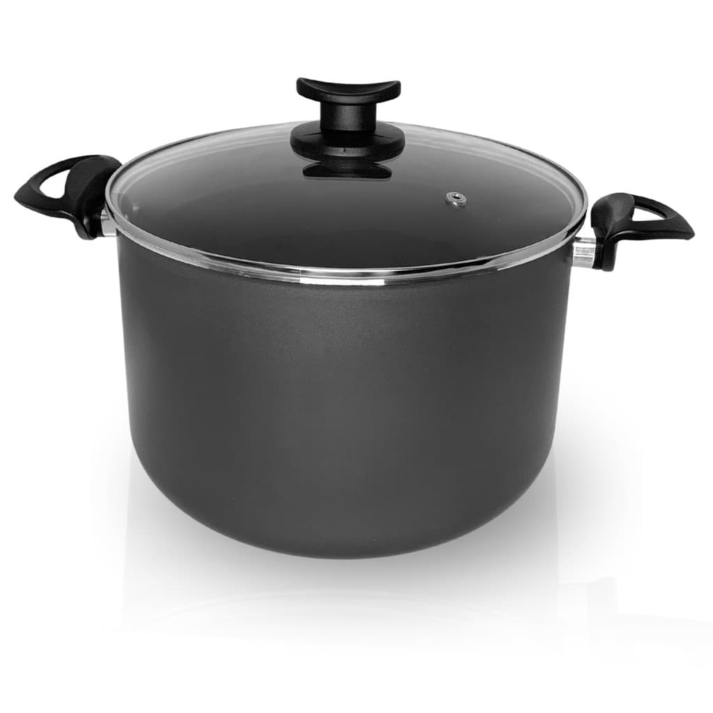 Caldeirão Panela Alta Teflon Antiaderente 26 cm Tampa Vidro