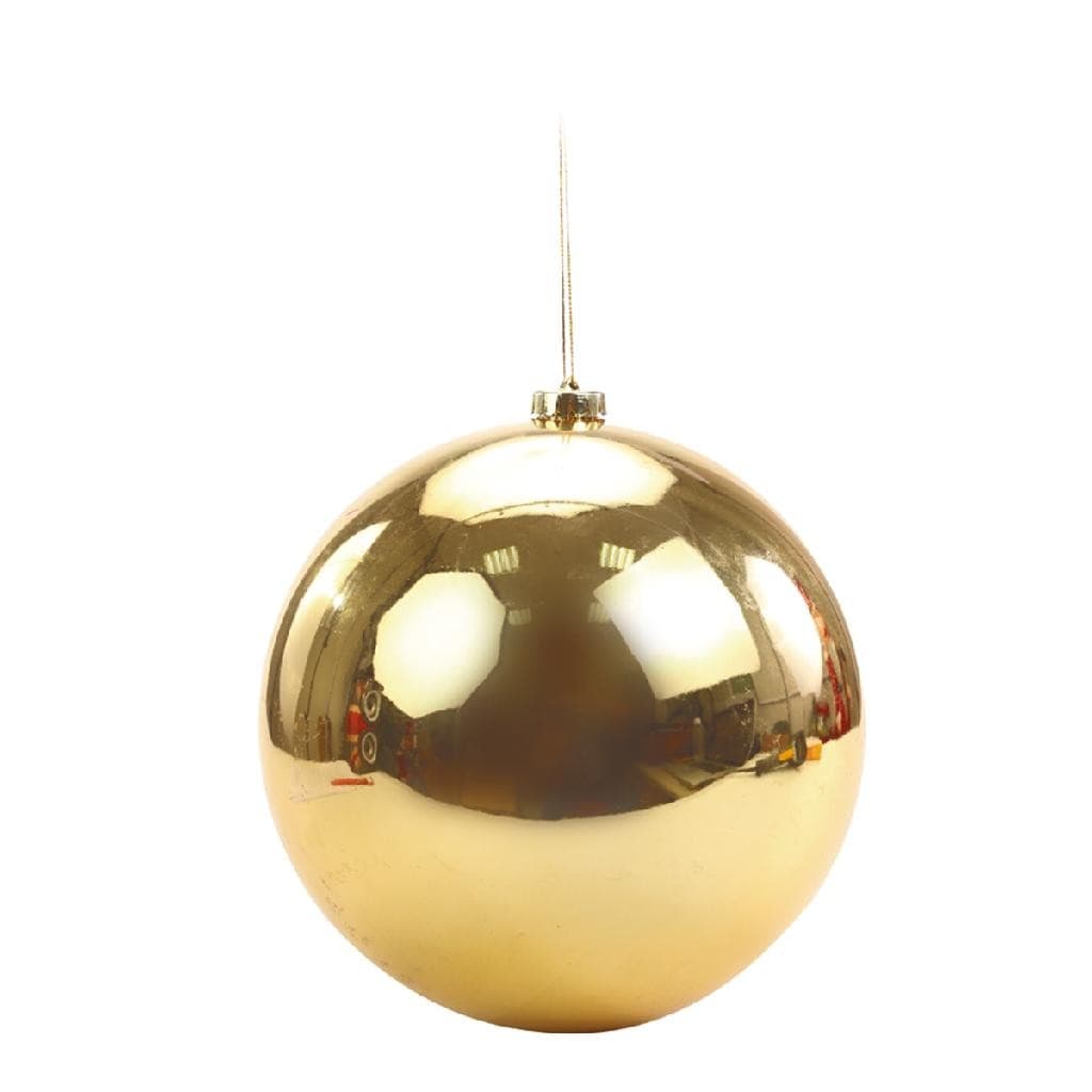 Bola Bolinha Dourada Brilho Grande Para Arvore de Natal 20CM 1 Un