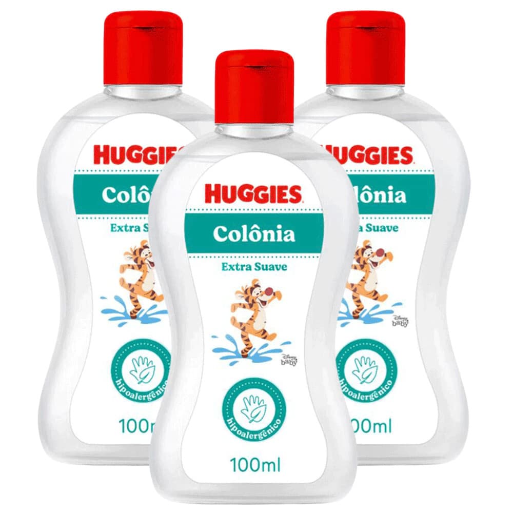 Colônia Infantil Huggies Extra Suave 100ml | Perfume Hipoalergênico para Pele Sensível do Bebê