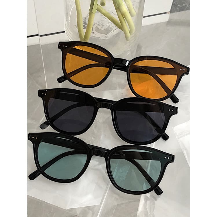 Street Wear único quadro preto óculos de sol novo país na moda lente colorida Casual óculos de sol masculino feminino Al
