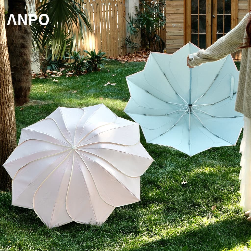 Alemão criativo flor guarda-sol automático senhoras chuva ou chuva dupla utilização Extra grande duplo protetor solar An