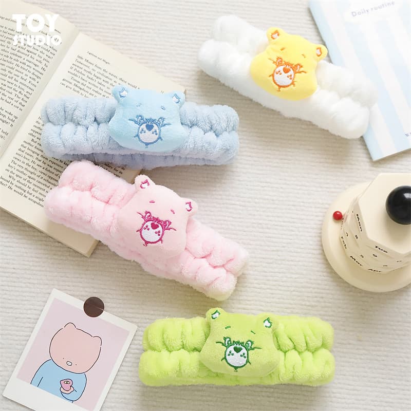 Genuíno carebears carebears bandana bonito dos desenhos animados menina coração gravata lavagem de cabelo rosto bandana
