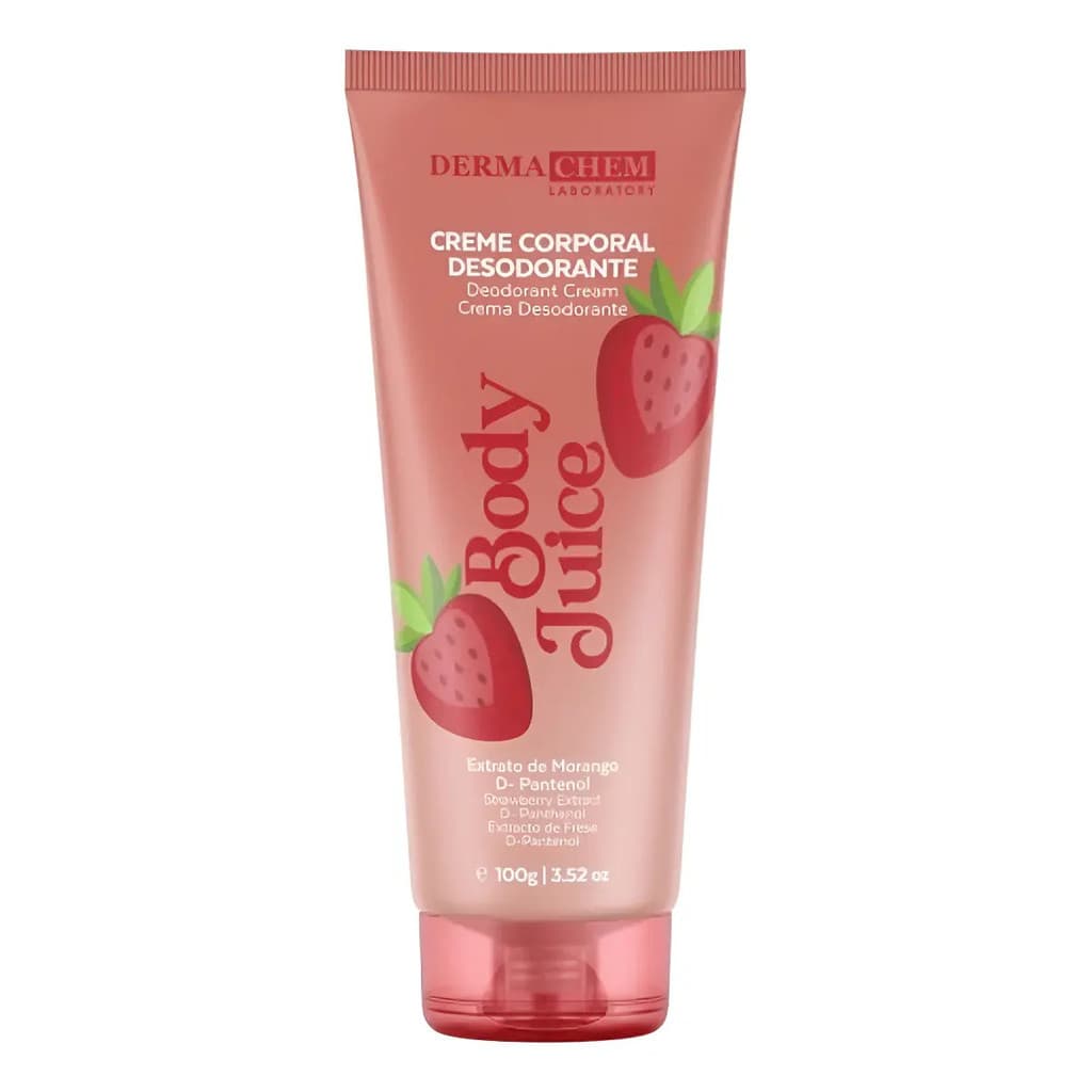 Linha Corporal Fragrância Morango Dermachem Creme Corporal Morango