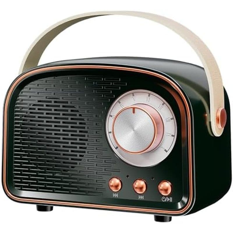 Alto-Falantes Bluetooth Retrô , Falante Vintage Sem Fio Portátil Ao Ar Livre Suporta Emparelhamento TWS/Disco U/Cartão T