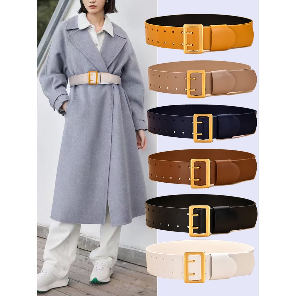 Cinto feminino All-Match cinto decorativo feminino versão larga com saia casaco europeu americano ins cintura moda cinto