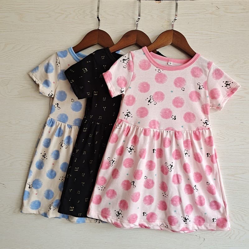 Original comércio exterior japonês cauda bens crianças vestido de verão menina saia de manga curta bonito vestido de pri
