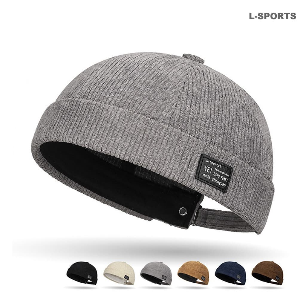 Moda Veludo Senhorio Chapéu Tang Masculino E Feminino Vintage Ajustável Boné Sem Aba Chapéus
