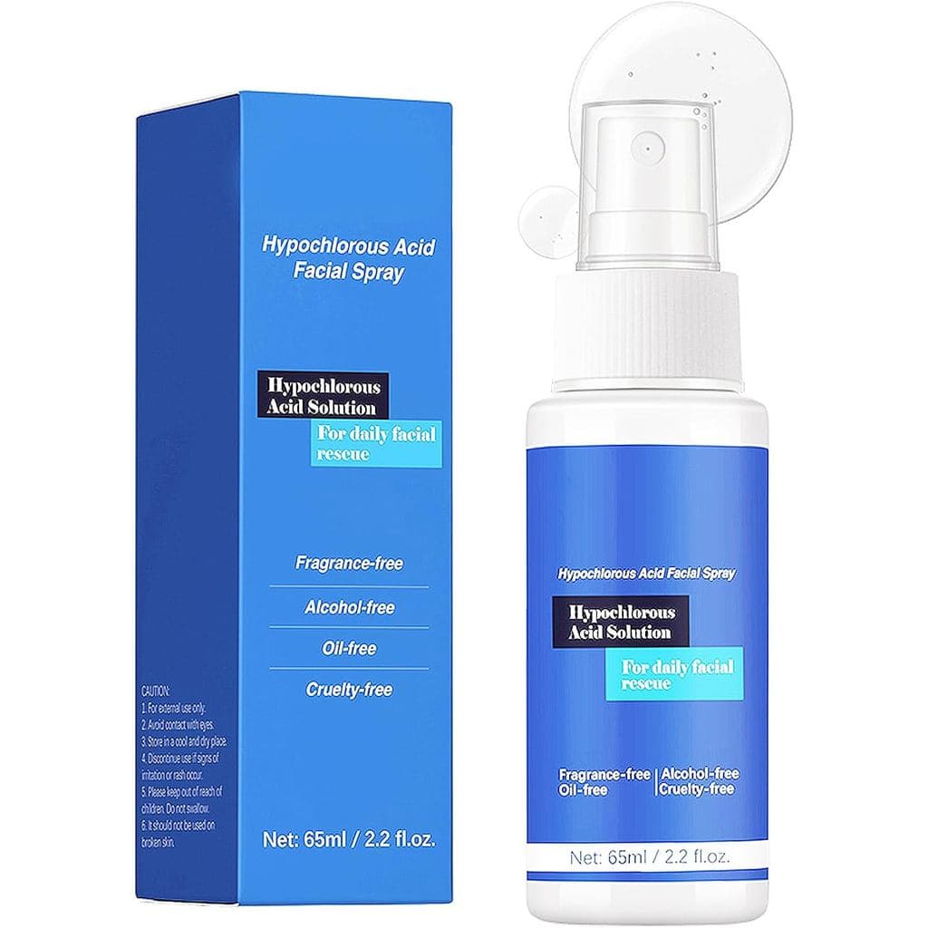 Spray de Ácido Hipocloroso para Rosto e Corpo, 2.2 Fl Oz Spray de Ácido Hipocloroso para Rosto, Reduz Vermelhidão e Erup