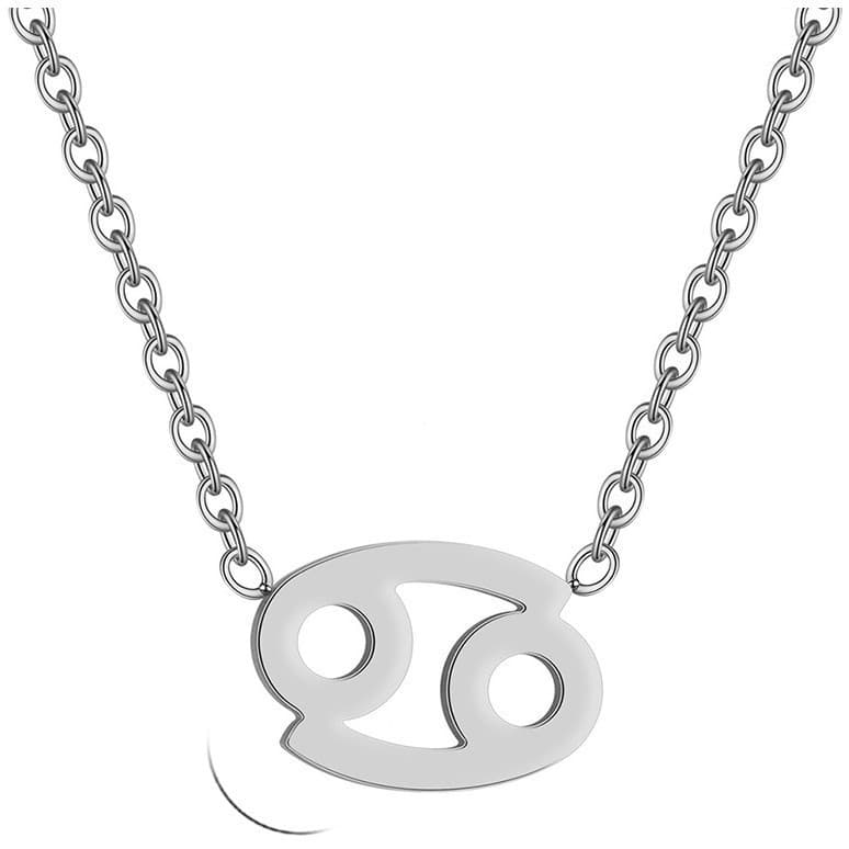 Colar feminino com pingente de signo do zodíaco em aço inoxidável, presentes e acessórios elegantes e modernos para mulh