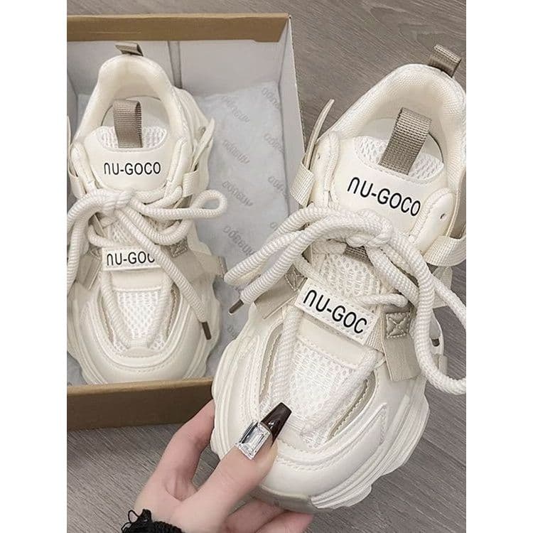Fried Street papai sapatos femininos 2026 novo estilo de sola grossa aumentado pequeno All-Match sapatos esportivos casu