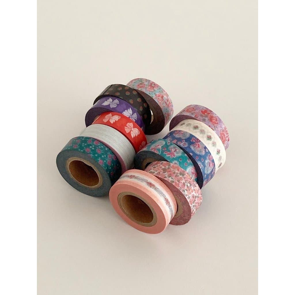 Coreia coreia Popo fábrica Floral xadrez morango Washi caderno fita Material de renda adesivo decorativo de vedação