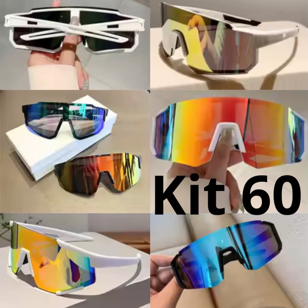 Kit 60 UN Óculos de Sol Esportivos Unissex atacado Pra revenda
