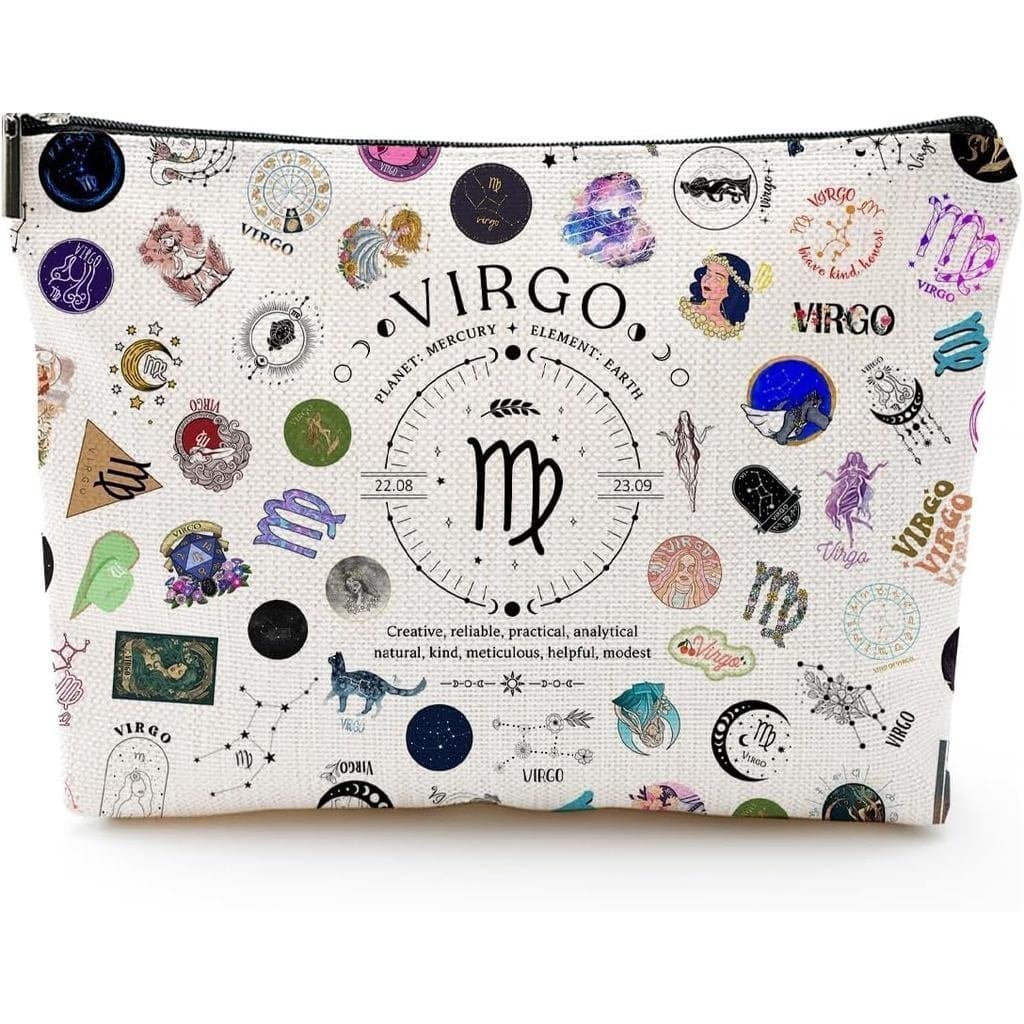 Presentes para Virgem, Bolsa de Maquiagem Virgem, Bolsa de Maquiagem para Viagem, Presentes de Aniversário para Mulheres