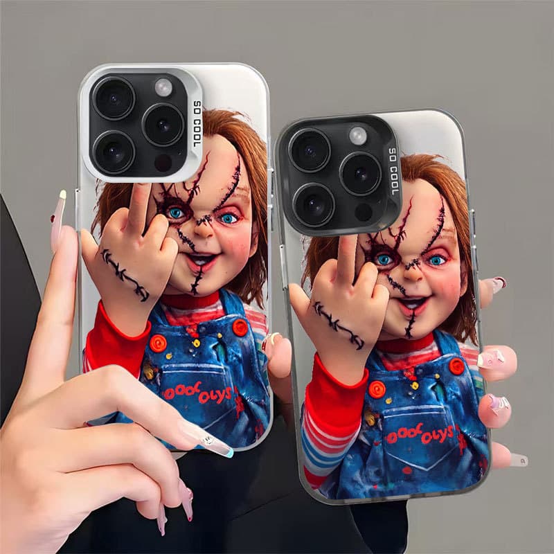 Antiderrapante Capinha para iPhone 17/16/15/14/13/12 Pro Max Capa Chucky o Boneco Assassino Anti-Impacto