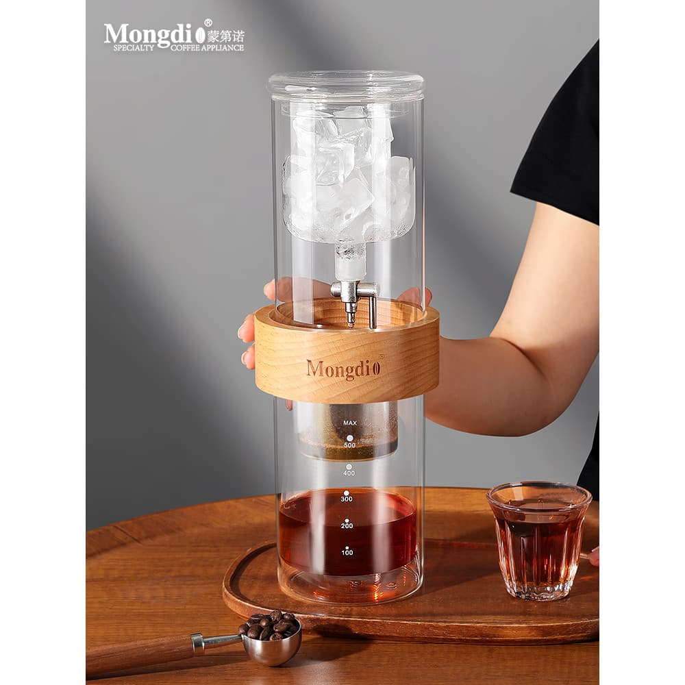 Mongdio máquina de café por gotejamento gelado, vidro duplo, pote de fermentação fria, grande capacidade, tipo gotejamen