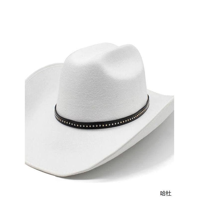 Novo produto americano ocidental duro aba grande chapéu de Cowboy masculino pradaria equitação chapéu feminino lã fina b
