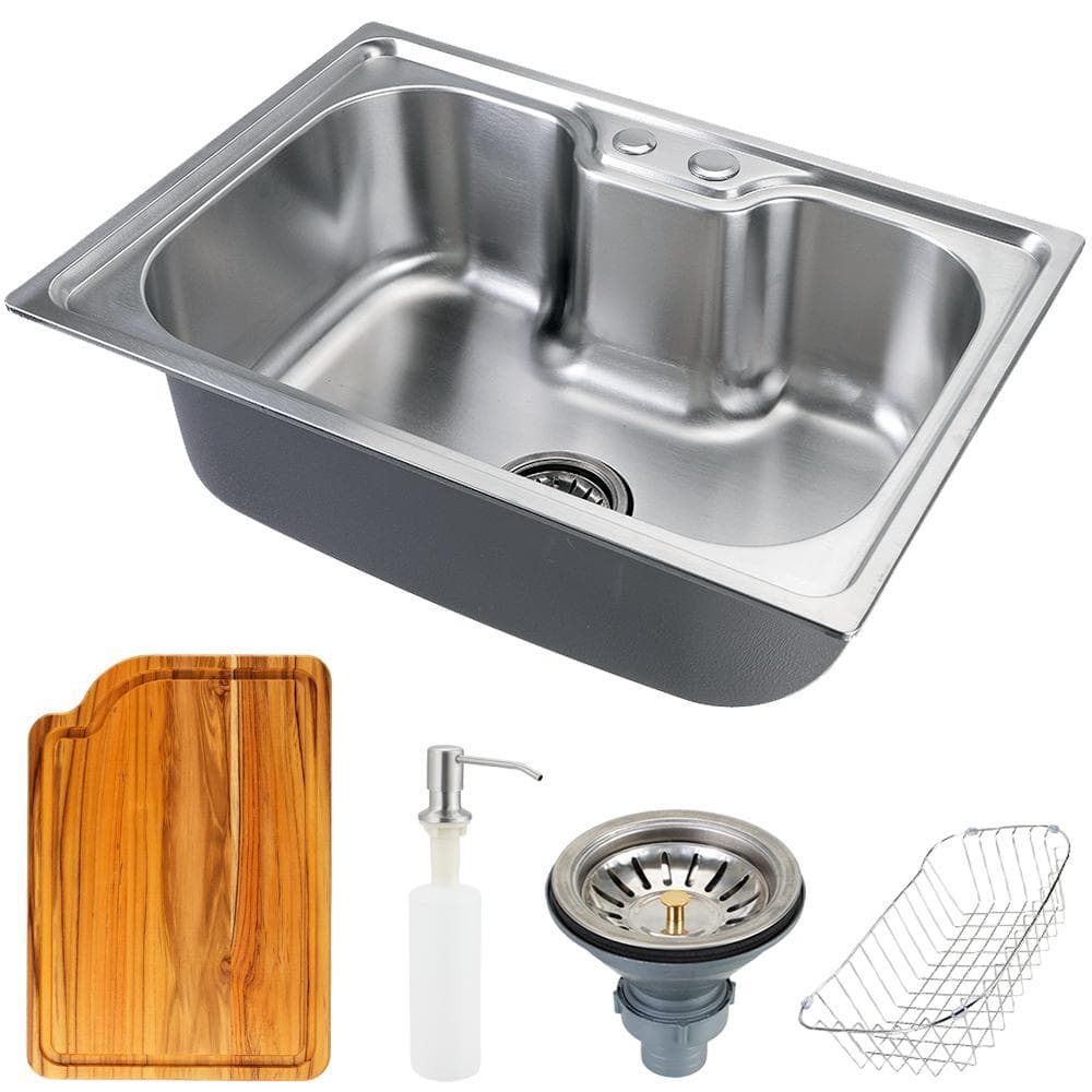 Kit Cuba para Cozinha Gourmet Pia Aço Inox com Acessórios, Tábua de Corte Nawa 50 cm Pingoo