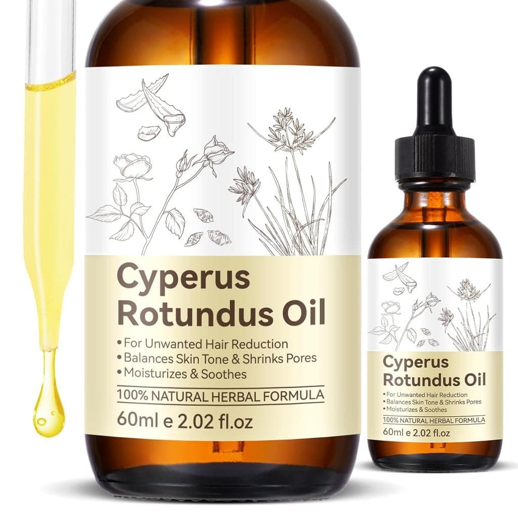 WHLH & WELL-BEING Óleo de Cyperus Rotundus para Remoção de Pelos, Óleo 100% Puro e Natural para Cuidado da Pele e Cabelo