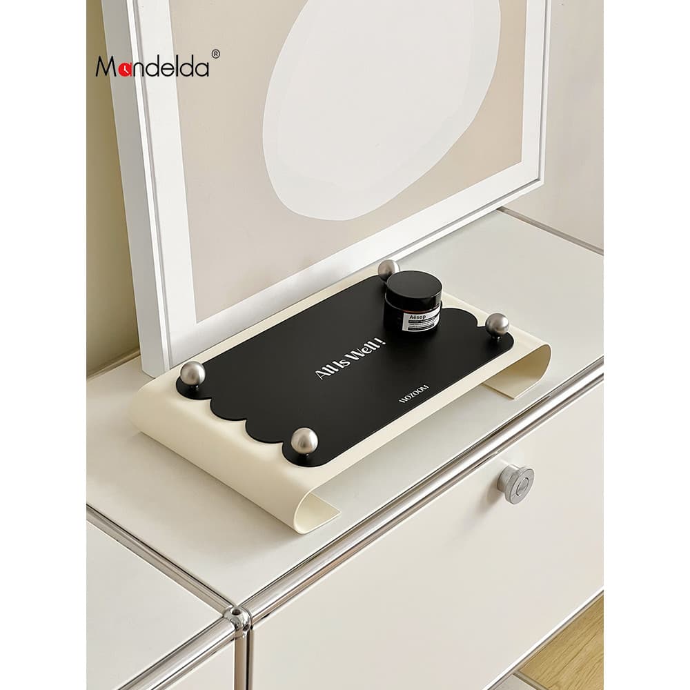 Mandelda marca coreana moderna luz luxo Desktop rack de armazenamento entrada rack armazenamento bandeja decoração