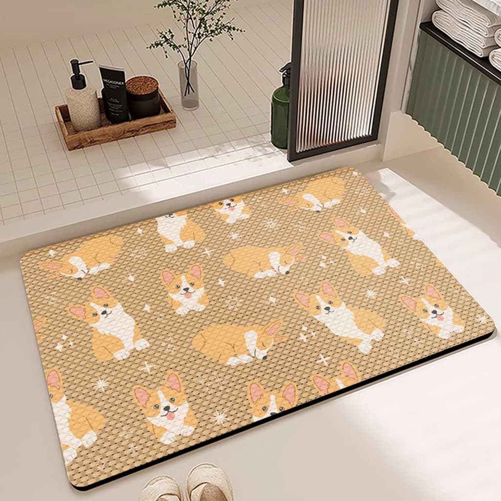 Cão 2026 novo estilo toalete absorvente tapete de toalete antiderrapante pé esteira Diatom lama banheiro tapete