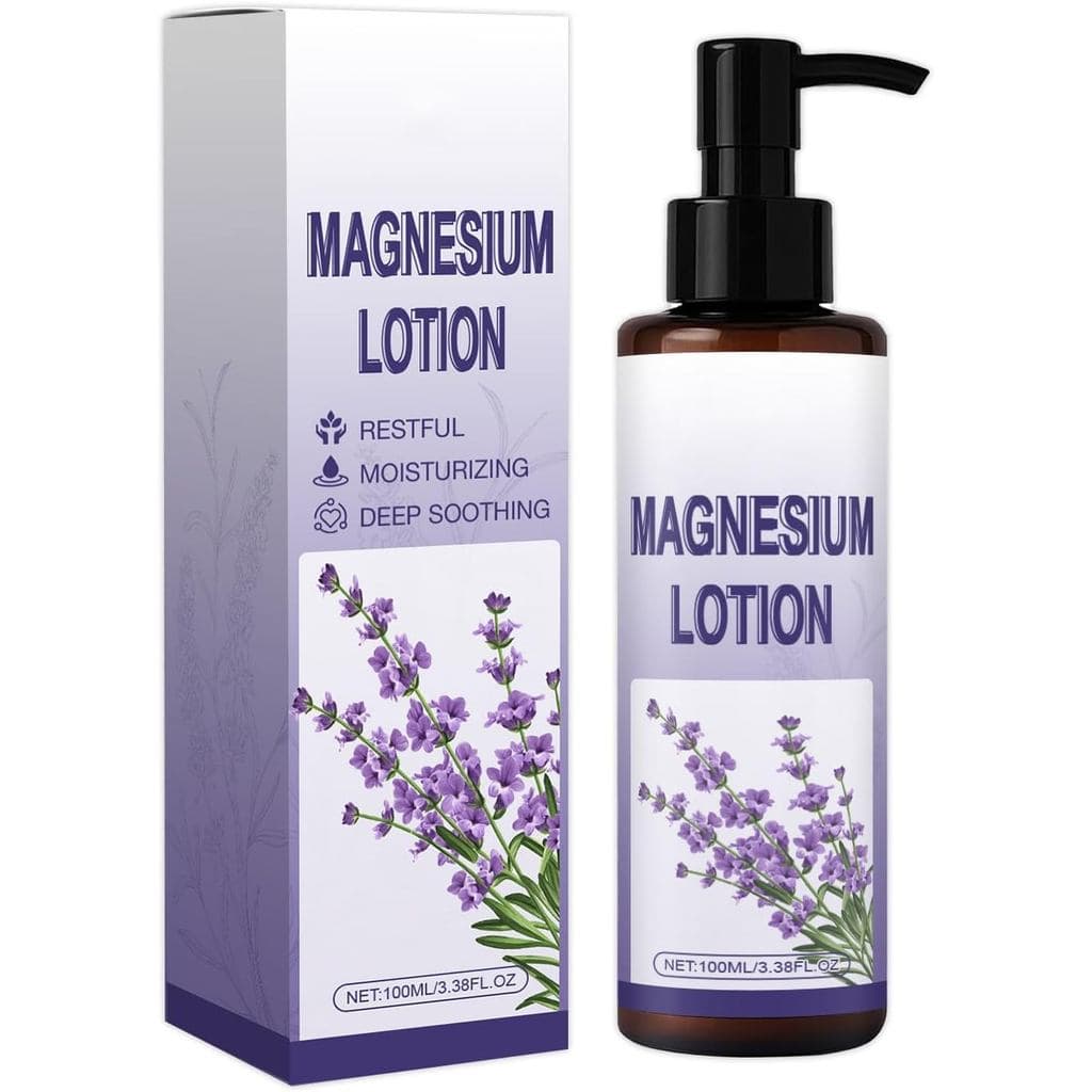 Loção Corporal de Magnésio, Creme para Dormir com Magnésio, Loção Hidratante para Pele e Corpo com Óleo de Lavanda, Crem