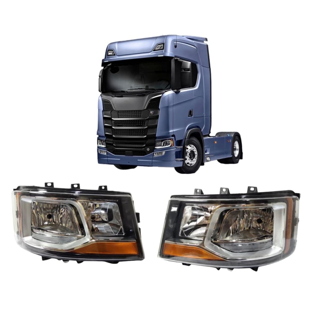 Par de Faróis Principal Elétrico Scania P G R Serie S 2019