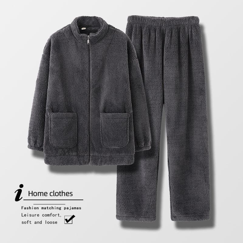 [qxvbwjv Pronto Estoque Envio Imediato] Pijama Masculino Inverno Coral Fleece Engrossado Plus Fleece Masculino Outono In
