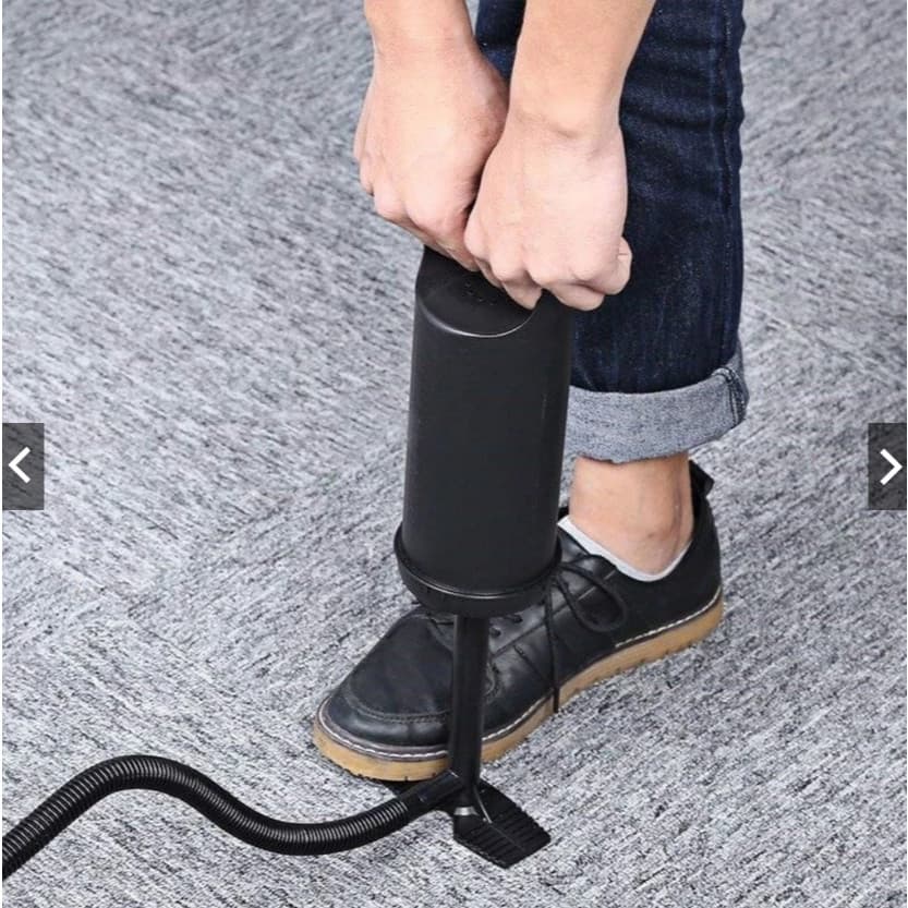 Bomba de Ar Manual Dupla Ação para Encher Colchão Inflável Piscina e Boia 30cm com 2 Bicos