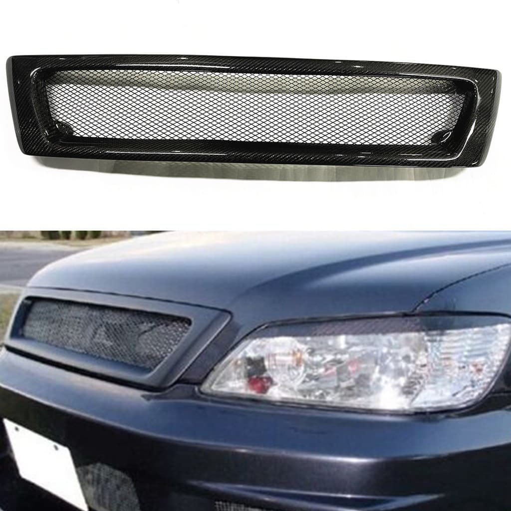 Para Mitsubishi Lancer Cedia 06.2002-2003 Sedan Grade Dianteira De 4 Portas Grill Fibra De Vidro/Carbono Carro Amorteced