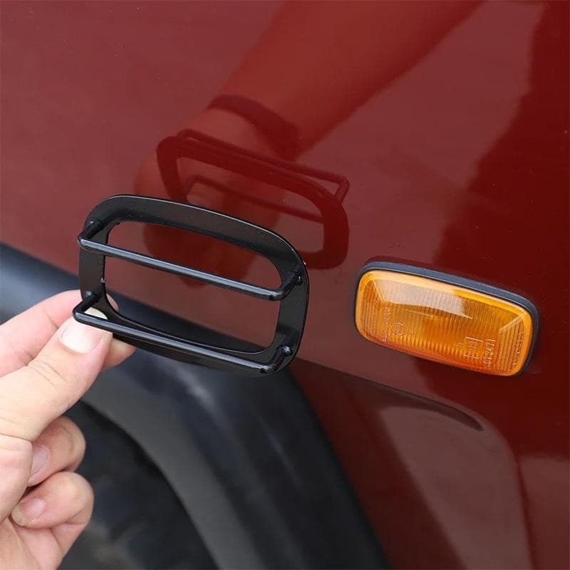Capa De Proteção Do Sinal De Volta Carro Decorar Adesivo De Aço Inoxidável Preto Estilo Para Toyota FJ Cruiser 07-21 Ace