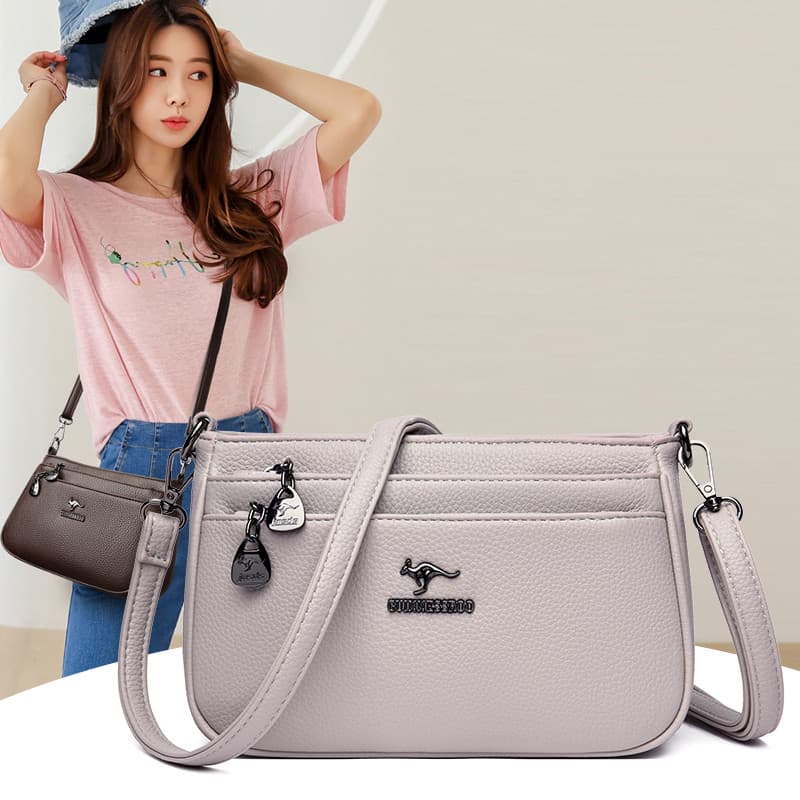 Bolsa Transversal Feminina de Design Luxuoso, Bolsa de Ombro em Couro PU à Prova d'Água para Meninas