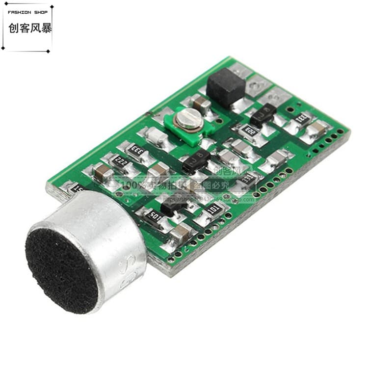 Módulo transmissor de áudio FM Microfone FM Captador sem fio 3V 5V Transmissor FM MIC Core Board V4.0