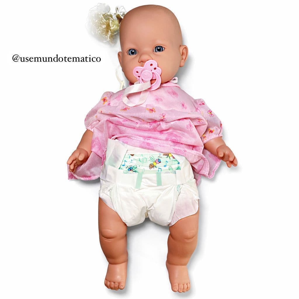 KIT Fralda RN para Bebê Reborn – Suave, Decorada e Realista | Ideal para Ensaio Não Acompanha Lenço