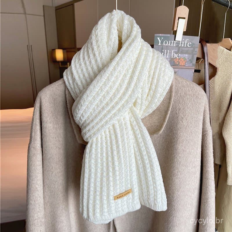 Lenço De Malha Grosso Com Design Para Mulheres , Lenços De Caxemira Quentes Da Moda De Inverno , Pescoço Feminino