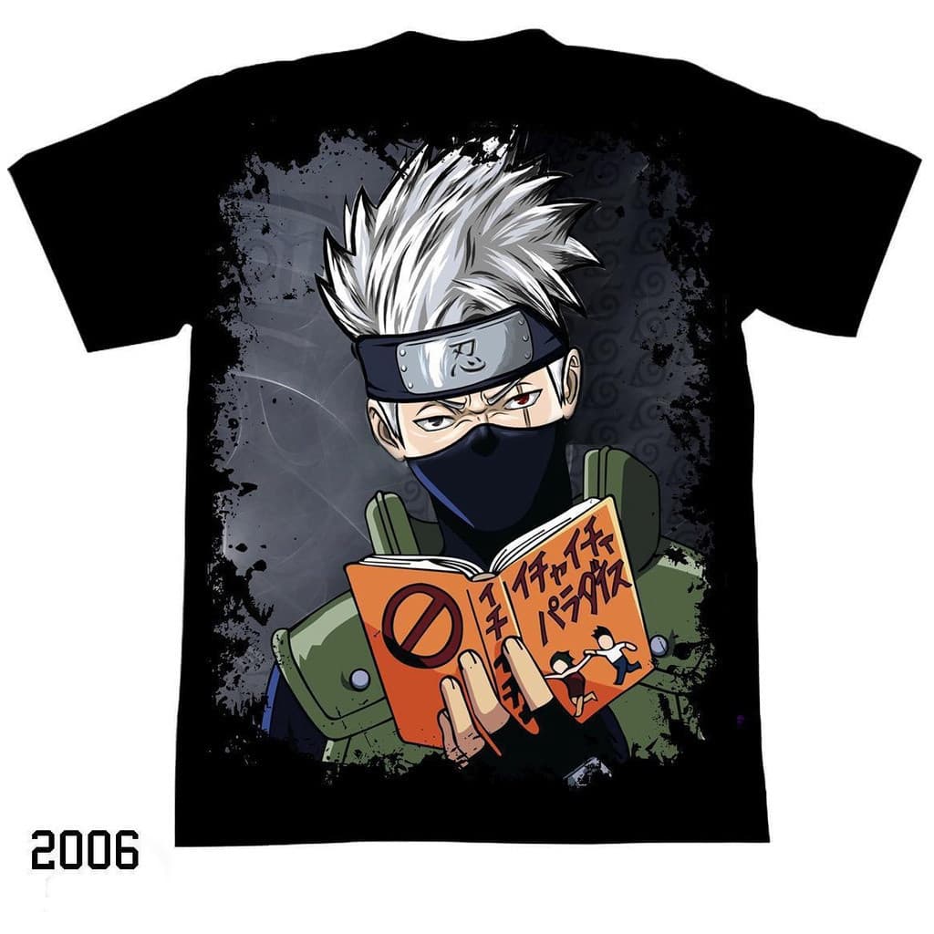Camisa Anime Infantil Ogabel Kakashi Naruto Cartas Promoção, Camisa adulto kakashi, camiseta adulto