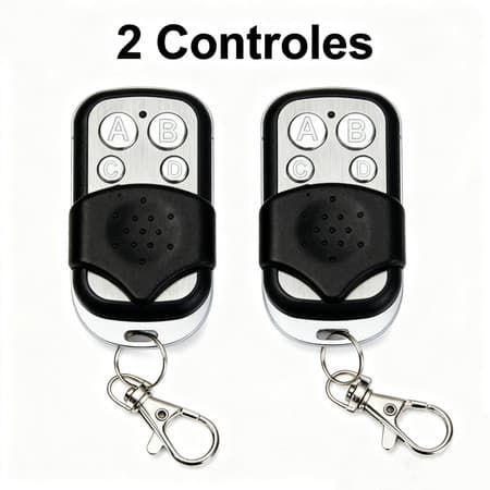 Controle Remoto Universal para Portão Elétrico Eletrônico Garagem com Chaveiro 433mhz 4 Botões
