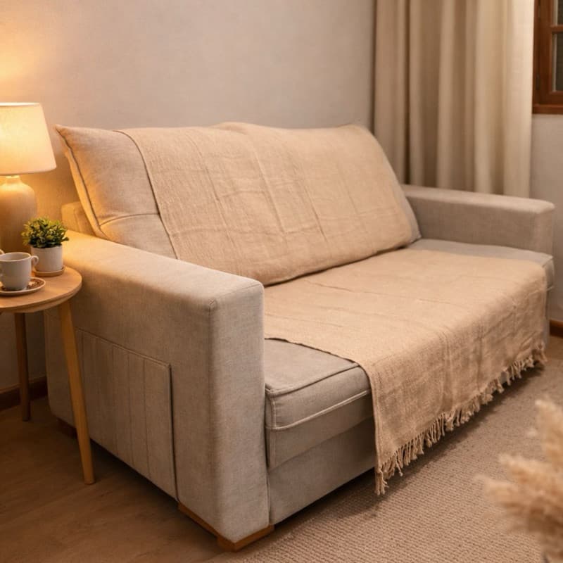 Manta para Cama,Sofá,Poltrona 100% Algodão 120x210 cm | Luxo, Conforto e Estilo | Promoção Direto da Fábrica