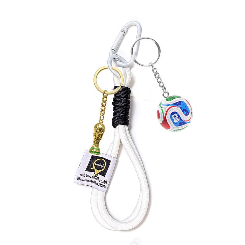 2026 copa do mundo quente novo produto náilon trançado cordão futebol troféu chave mochila cordão lembrança