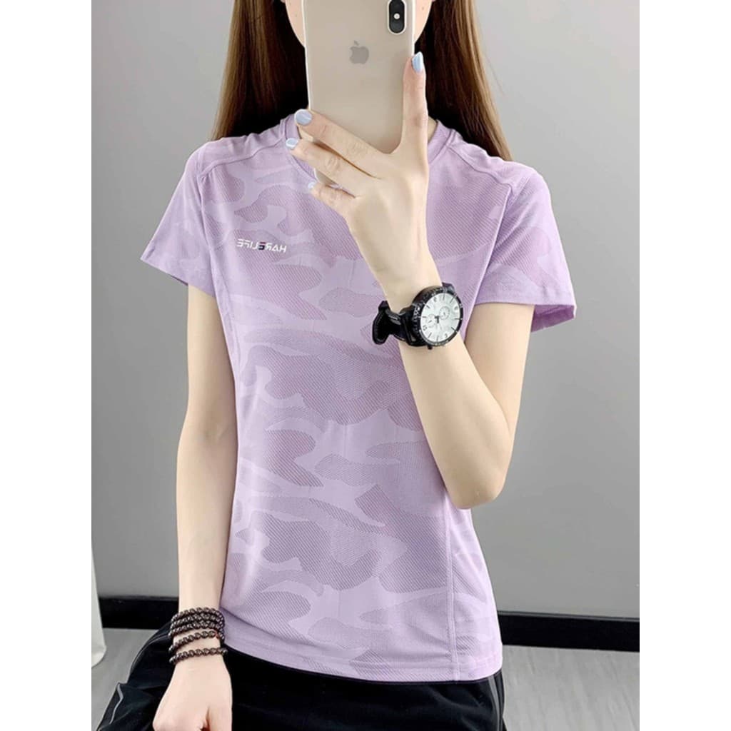 Verão feminino roupas de secagem rápida de manga curta esportes ao ar livre estiramento pulôver correndo Fitness camiset