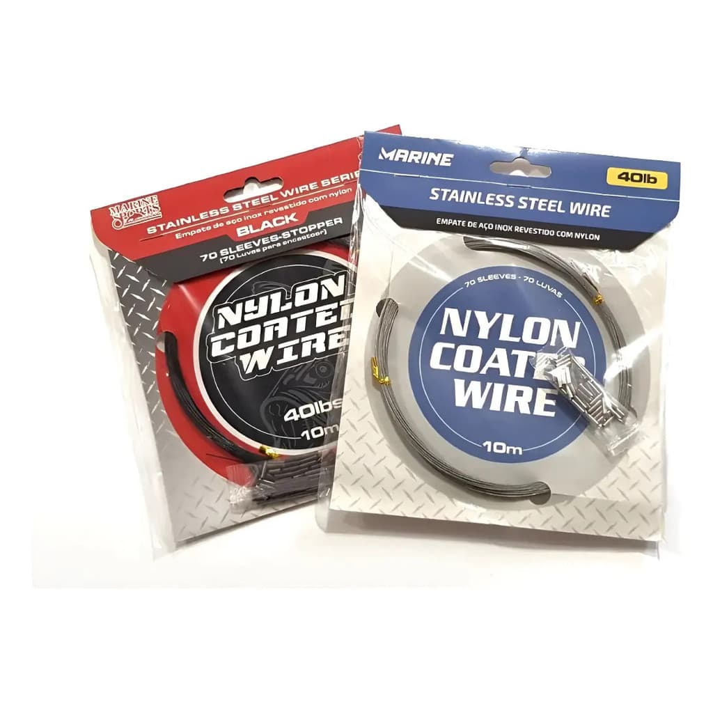 Cabo De Aço Inox Marine Sports Encastor 120 Libras Preto