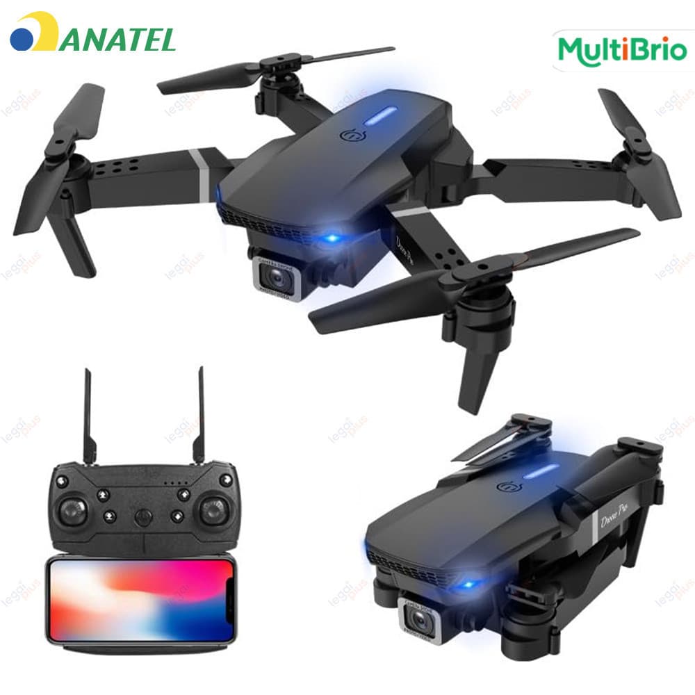 Mini Drone E88 4K HD Quadricóptero Brinquedo Educativo FPV Wifi Controle Remoto Crianças Adultos