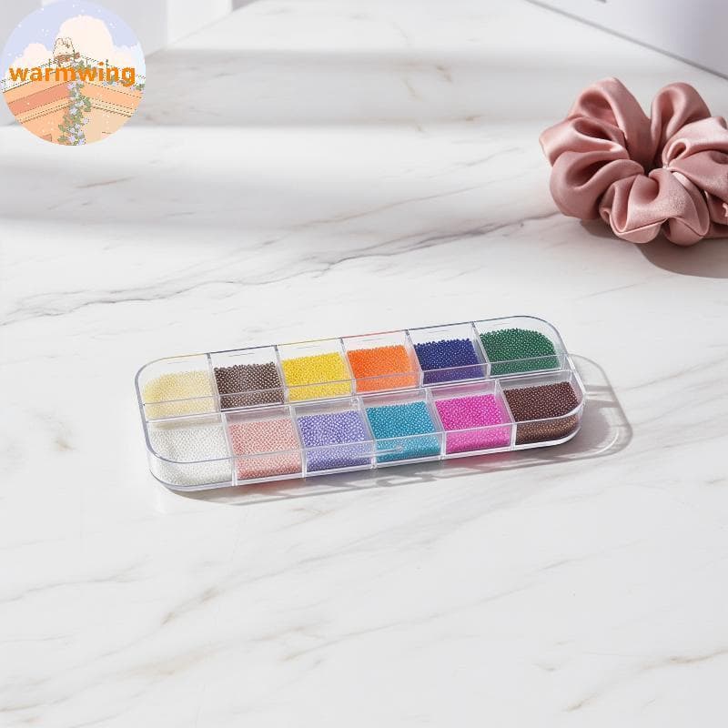 Warmwing 12 Grades Vibrantes Mini Contas De Arte De Unha Pequenas E Brilhantes Acessórios De Decoração De Unhas Para Cas