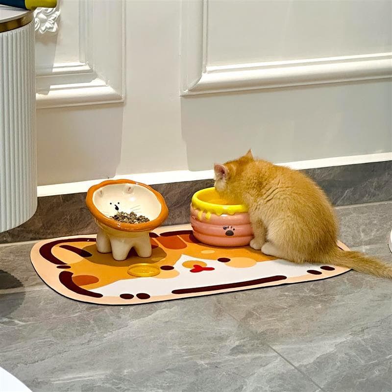 Tapete de alimentação especial para animais de estimação, tapete de alimentação especial, lama de diatomáceas, à prova d